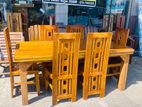 ( Easy Installments )Teak Heavy Modern Buffet Dining Table With 6 Chairs