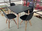 Eggy Blk Dining Set