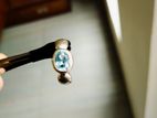 Egyptian Sterling Silver Ring with Blue Topaz