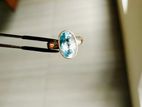 Egyptian Sterling Sliver Ring with a Blue Topaz