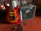 Electric Guitar And Back Amp
