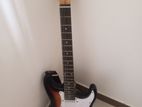 Electric guitar with amplifier