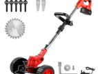 electric rechargable grass cutter with wheel