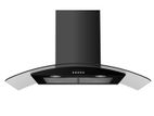 electriQ 90cm Curved Glass Push Button Chimney Cooker Hood