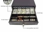 Electronic and Manual Metal Cash Drawer 5 Bill 8 Coins