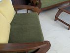 Elegant 6-Seater Teak Wood Sofa Set with Coffee Table