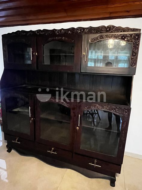 Elegant Antique-Style Solid Wood Showcase for Sale | Kaduwela | ikman