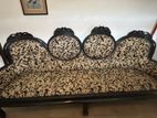 Elegant Black and White Settee Set