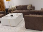 Elegant Brown Fabric Sofa Set – 3+1+1