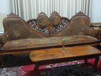Elegant Carved Wooden Sofa Set