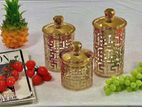 Elegant Gold Decorative Storage Jars