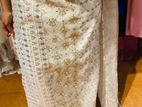 Elegant Ivory Gold Wedding Saree