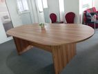 Elegant Oval Conference Table | Premium Walnut Finish