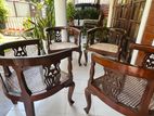 Elegant Veranda Chairs with Cushions – Set of 4