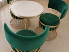 Emerald Green 3 chair with table💚🤍👌