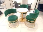 Emerald green 3 Chair With Table Set 88#