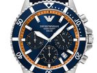 Emporio Armani Men's Solar-Powered Blue Silicone Watch
