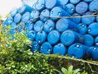 Empty Blue Plastic Barrel (200L)