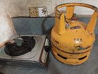 Empty Gas Stove with Cylinder