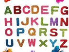 English Alphabet Glitter Stickers