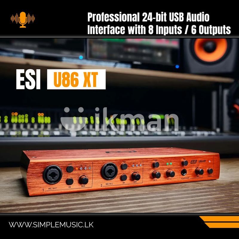 ESI Audio U86 XT Professional USB Interface Sound Card 8 In/ 6 Out