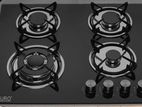 Euro 4 burner Glass Cast Iron Built In Gas Hob