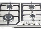 Euro 4 Burner Stainless Steel Gas Cooker Hob