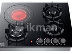 Euro Cooker Hob 3 Gas Burner + 1 Infrared Glass EUCTG60BK-1