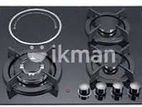 Euro Cooker Hob 3 Gas Burner + 1 Infrared Glass EUCTG60BK-1
