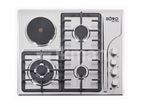 Euro Cooker Hob 3 Gas Burner + 1 Infrared Stainless EUCTS60 XE-1