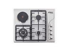 Euro Cooker Hob 3 Gas Burner + 1 Infrared Stainless Steel EUCTS6