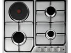 Euro Cooker Hob 3 Gas Burner + 1 Infrared Stainless Steel