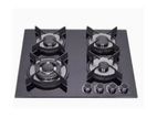 Euro Cooker Hob 4 Burner Black Stainless Steel JZS54011B