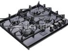 Euro Cooker Hob 4 Burner Magic Tempered Glass JZG54002B 49162