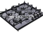 Euro Cooker Hob 4 Burner Magic Tempered Glass JZG54002B 49162