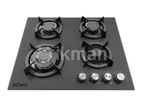 Euro Cooker Hob 4 Burner Matte Tempered Glass JZG54002C / EUCTG60BK-M