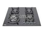 Euro Cooker Hob 4 Burner Tempered Glass