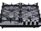 Euro Cooker Hob 4 Gas Burner Square Tempered Glass EUCTG60BK-Q 69188