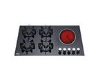 Euro cooker Hob 5 Burner (Infrared Cooker) Tempered Glass - 32135