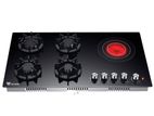 Euro cooker Hob 5 Burner (Infrared Cooker) Tempered Glass - 32135