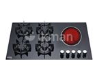 Euro cooker Hob 5 Burner (Infrared Cooker) Tempered Glass