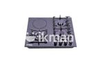 Euro Cooker Hob Square 3 Gas Burner + 1 Infrared Glass EUCTG60BK