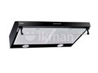 Euro Cooker Hood 60CM Cassette Dual Motor & Charcoal Filter- Black