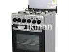 EURO Free standing Electric oven 3 Gas burner + 1 Hot Plate EU55FS3GE-SS