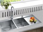 Euro Kitchen Sink Luxury Stainless Steel High Quality 100 x 48cm