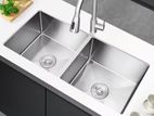 Euro Kitchen Sink Luxury Stainless Steel High Quality 82cm x 45cm