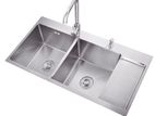 Euro Kitchen Sink Stainless Steel 100*48 (Silver) - 58985