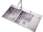 Euro Kitchen Sink Stainless Steel 100*48 (Silver)