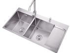 Euro Kitchen Sink Stainless Steel 100*48 (Silver)