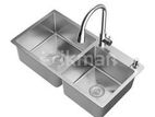 Euro Kitchen Sink Stainless Steel 78*43 (Silver) - 58984